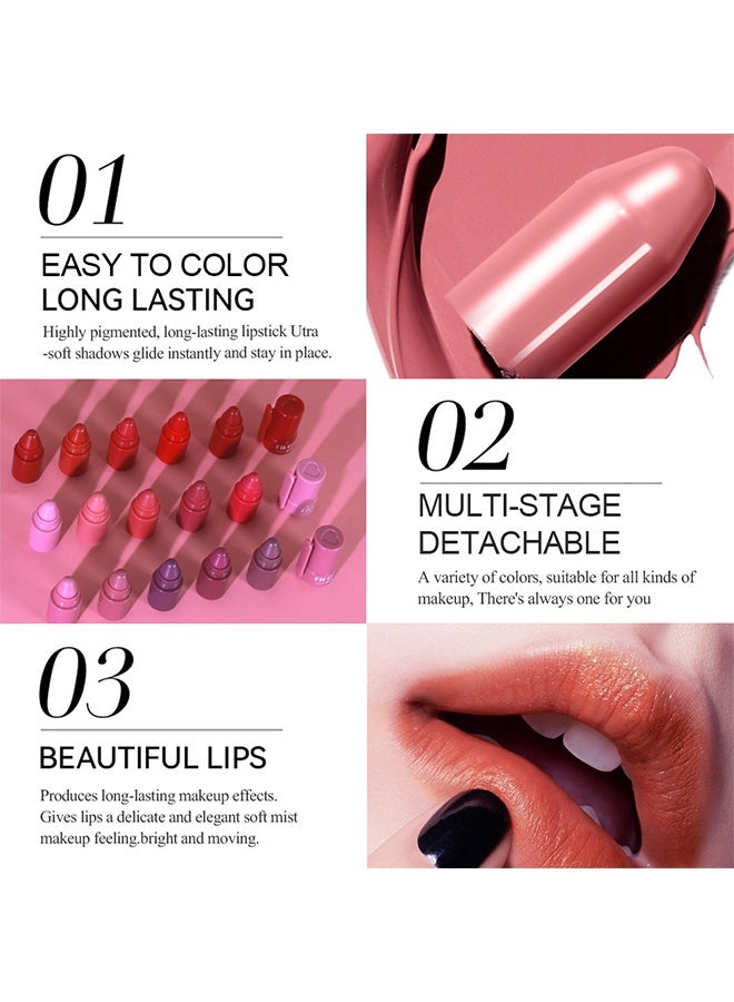 DIMSHOW EyeShadow Stick,5-in-1 Velvet Lipstick/Eyeshadow Pen， All-in-One Lipstick, Eyeshadow,Liner,Balm & Gloss Waterproof,Long-Lasting Matte  Crayon - Image 4